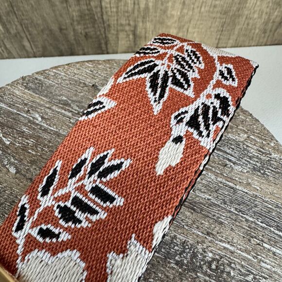 Wide FLORAL Japanese Flower Purse Strap Adjustable Crossbody Guitar Strap - Picture 2 of 3